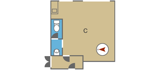 スペースワン間取り図（2階事務所C）